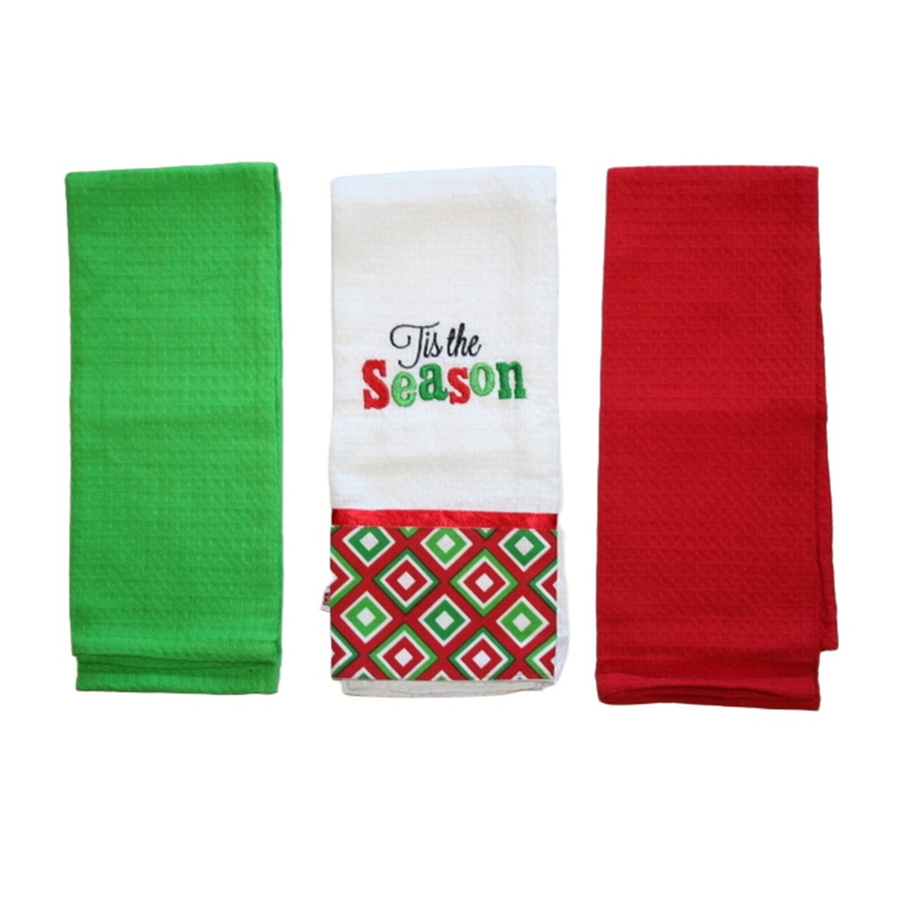 Christmas Kitchen Towel Set - Tis the Season - 3 Pack NWT
