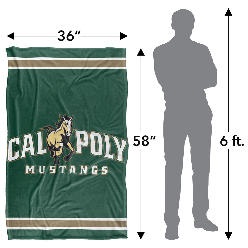 California Polytechnic State University Primary Logo Silky Touch Throw Blanket