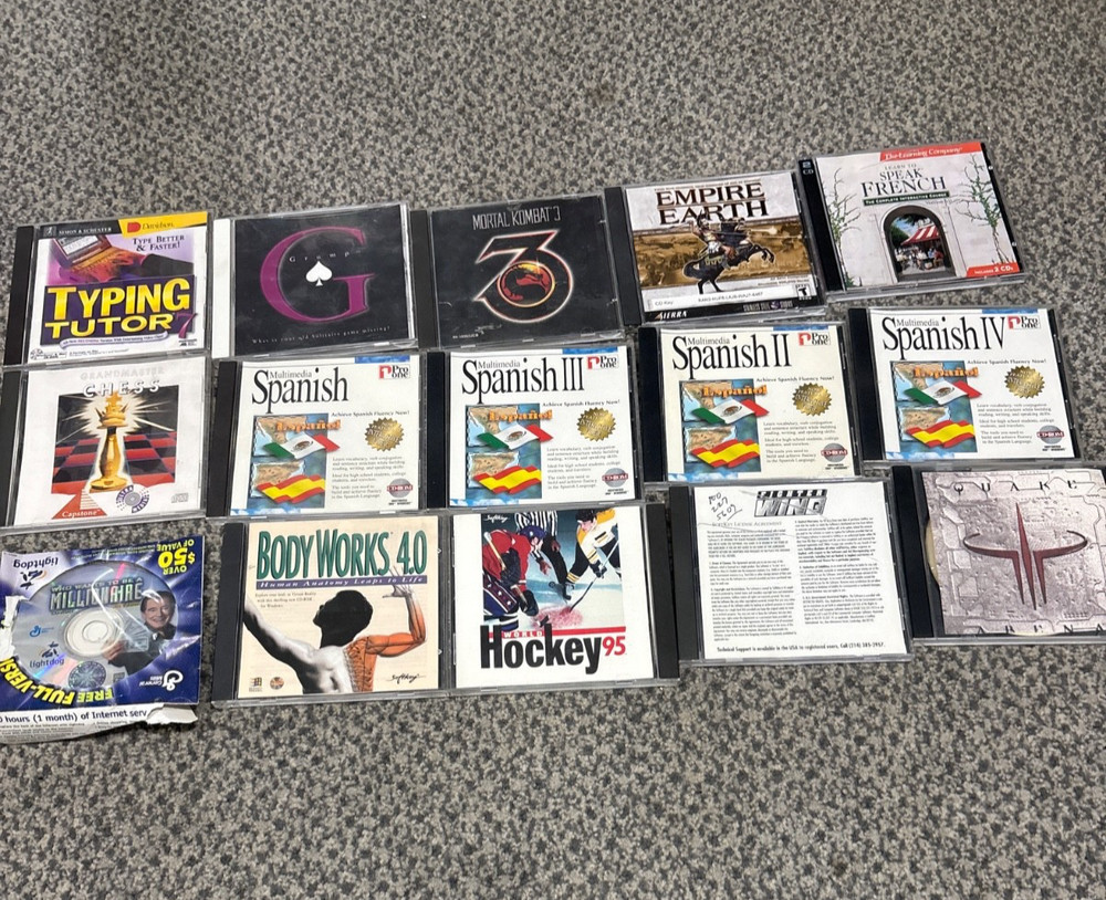 Vintage software cd games