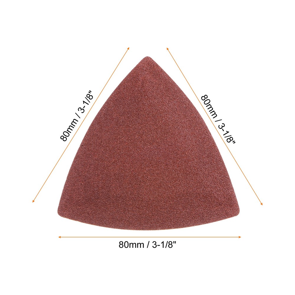 120pcs Triangular Hook and Circle Glass Cards 120 Grits 3-1/8"