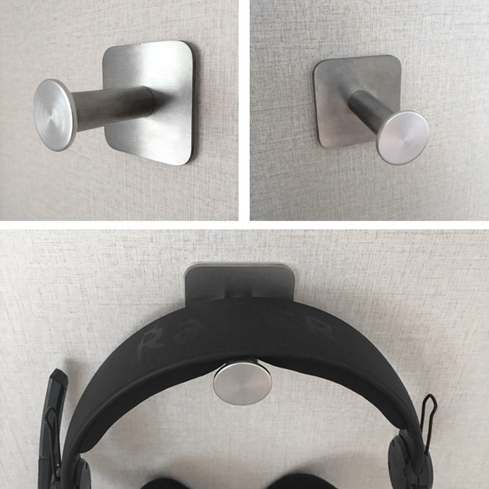 2 Pcs Sticky Hanging Hooks Extensible Headphone Stand Headset Hanger