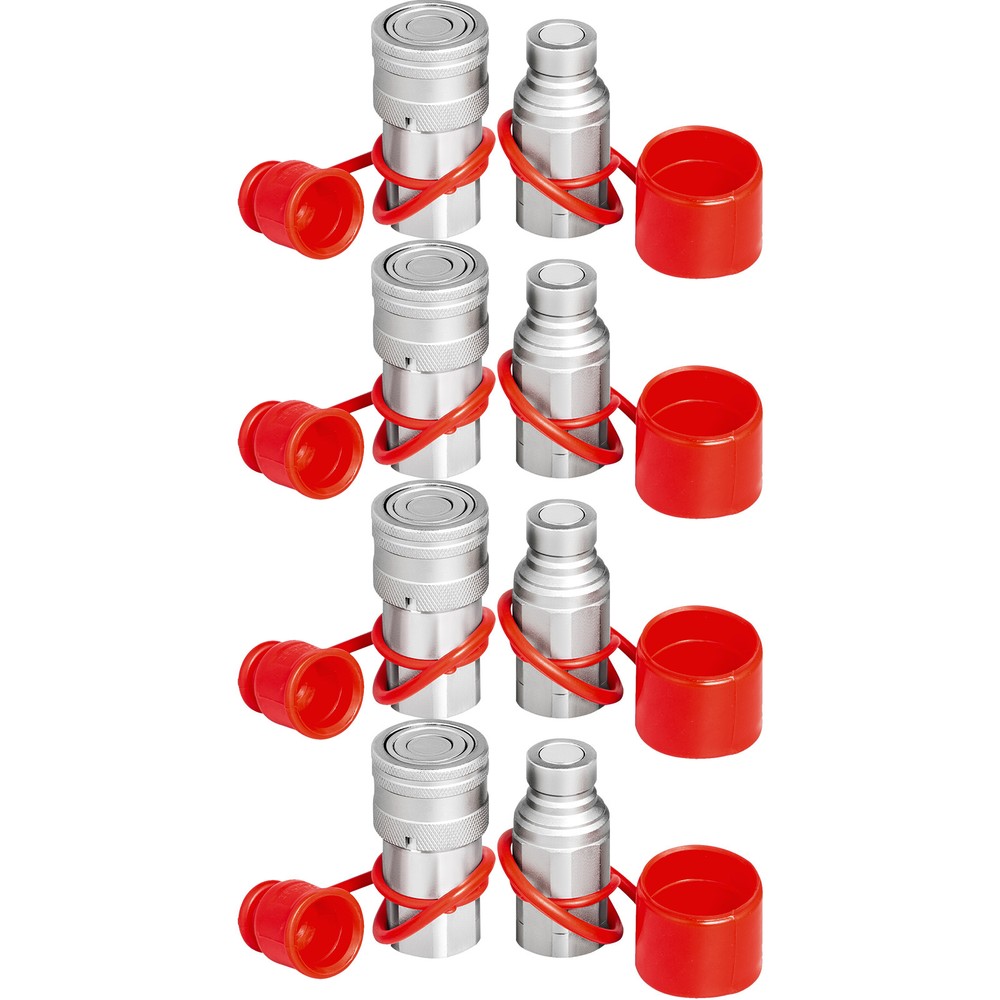 VEVOR Hydraulic Quick Connect Hydraulic Coupler 1/2" 27.6 MPa for Engineering