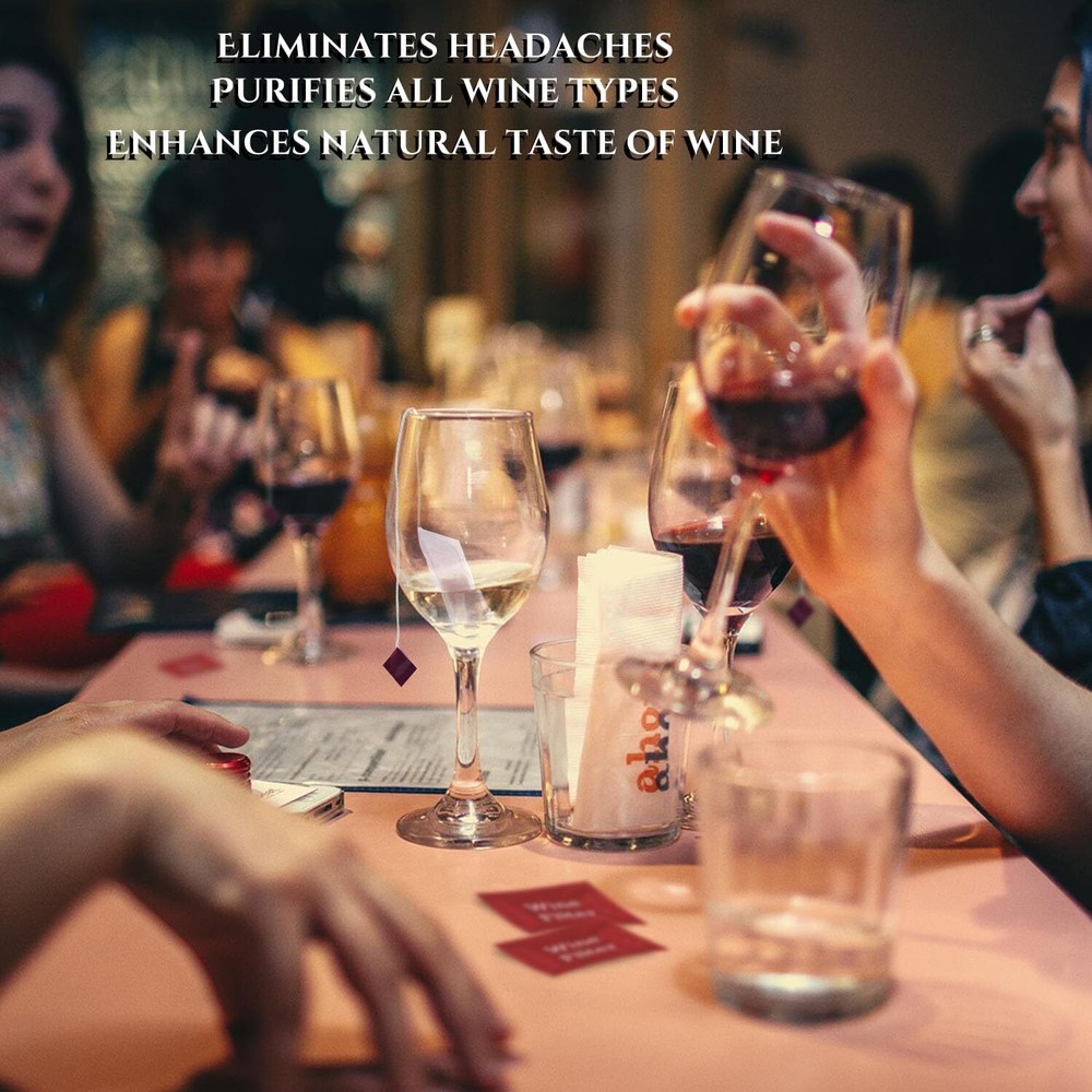 24-Pack Wine Filter Sulfite Purifier Remover for Headaches Sensitivities