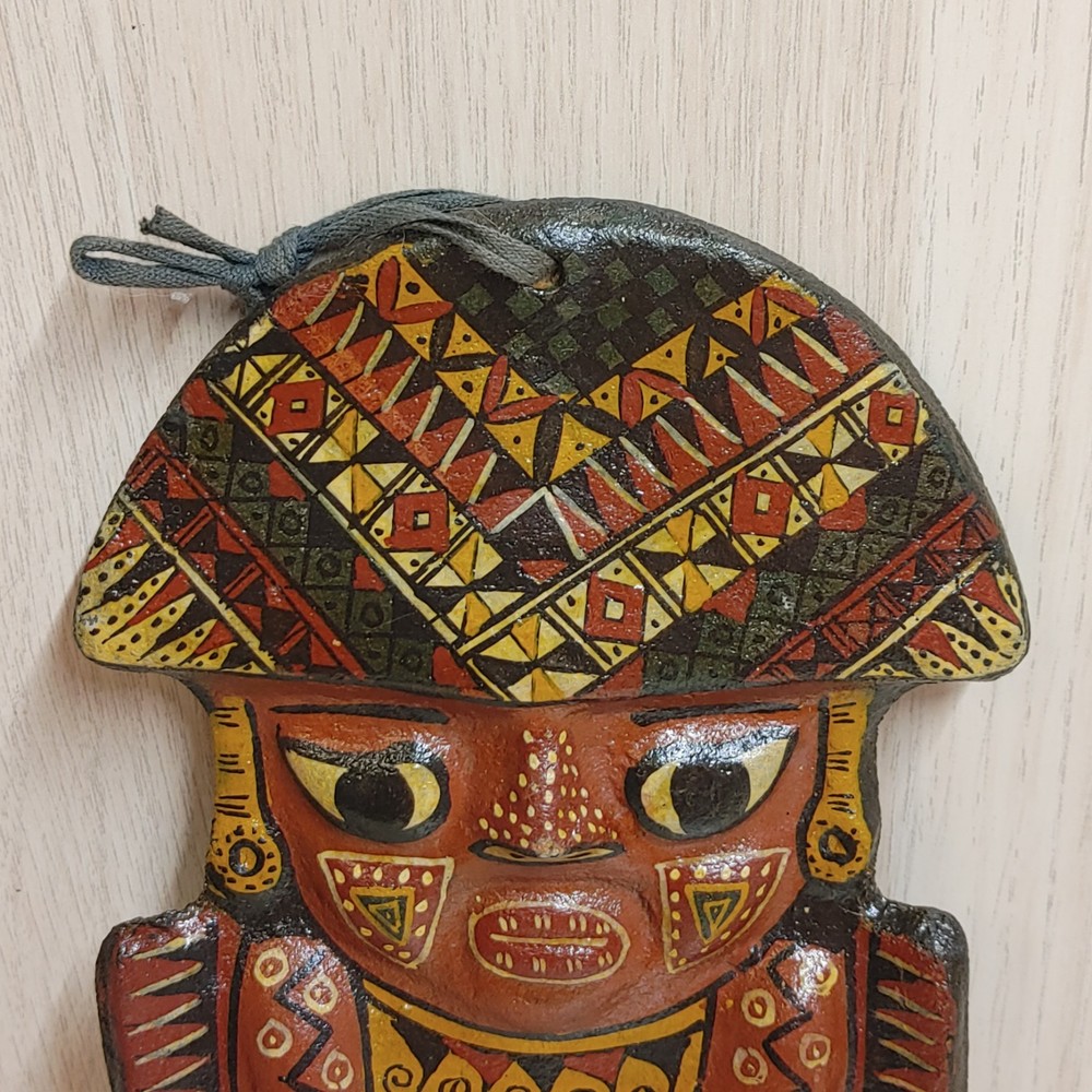 Peruvian Tumi Healing God Wall Decor Hand Painted 11" Flaws