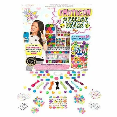 JUST MY STYLE EMOTICON MESSAGE BEADS *DISTRESSED PKG*