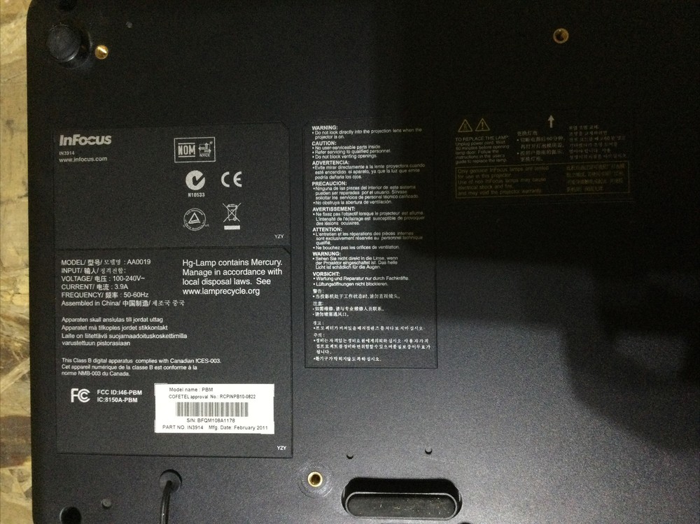 Infocus IN3914 DLP Projector B002