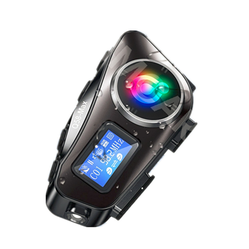 Motorcycle Intercom Helmet Bluetooth Headset LCD Display Screen Waterproof
