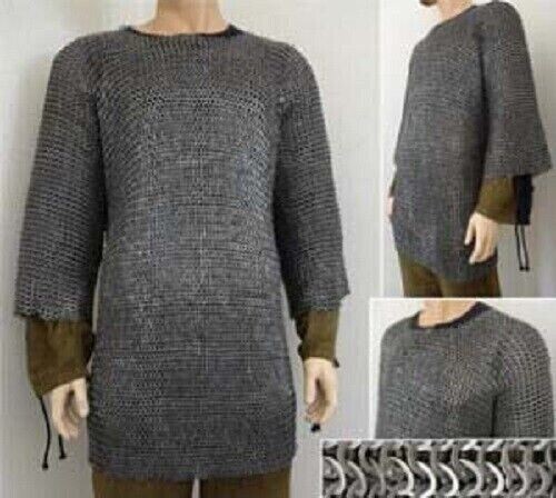 Chain mail 8 mm Flat riveted With Warser extra Large size Half Sleeve Hubergion