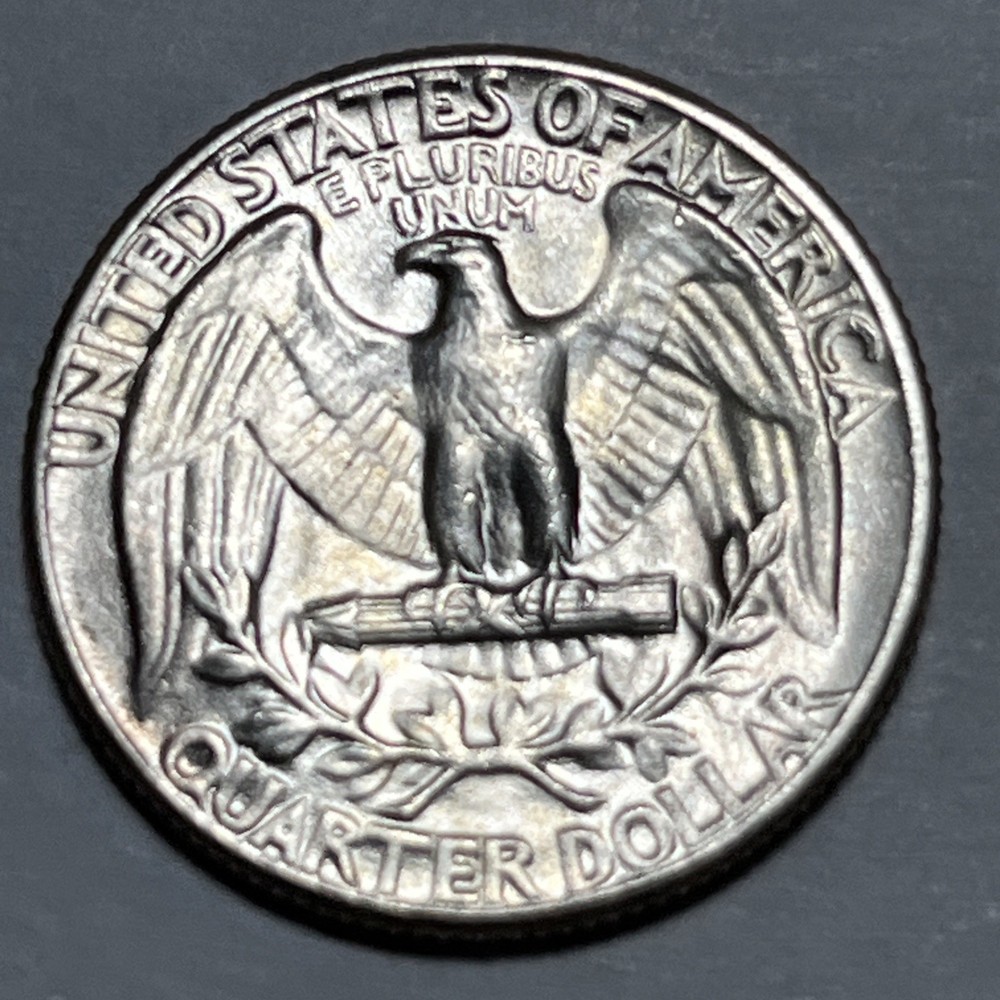 1956 Washington Silver Quarter Errors DDR Toning Uncirculated