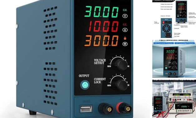 Adjustable DC Power Supply (0-30 V 0-10 A) with Output Enable/Disable 30V10A