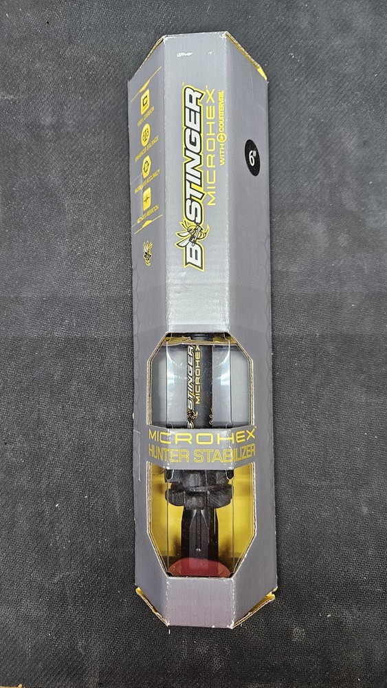 Bee Stinger MicroHex Stabilizer, Matte Black, 6"