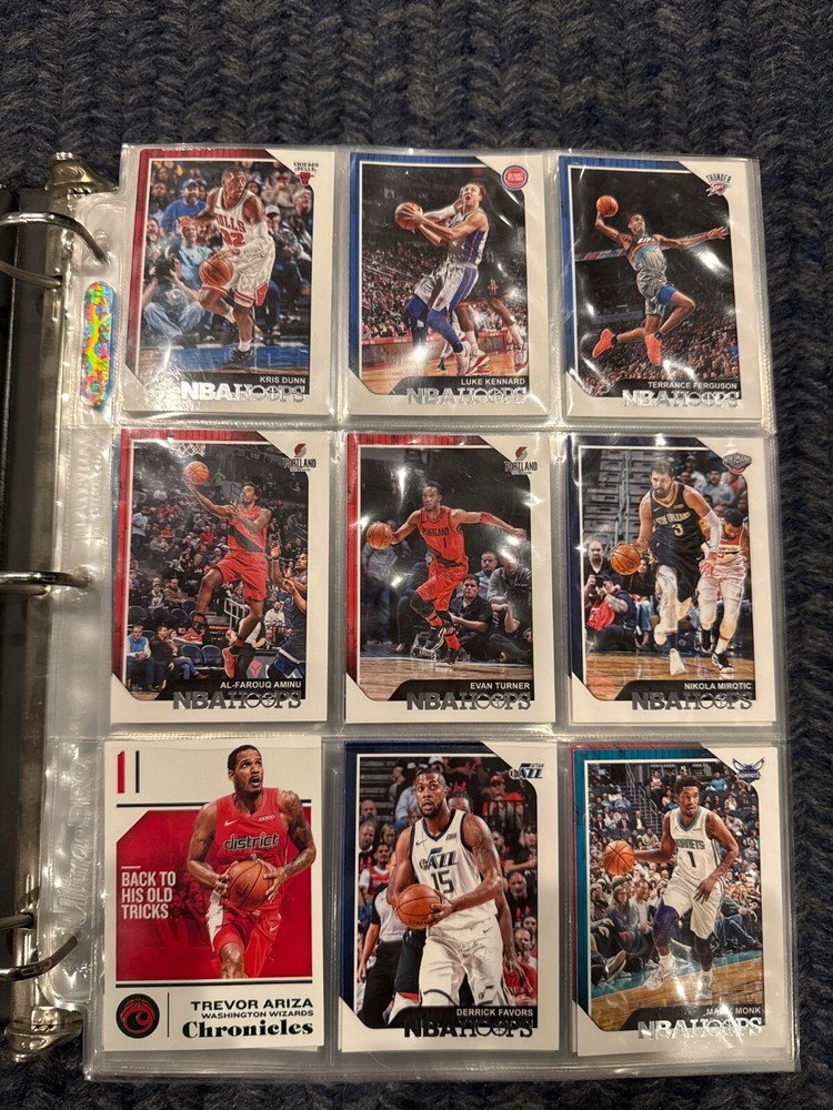 Basketball card binder collection