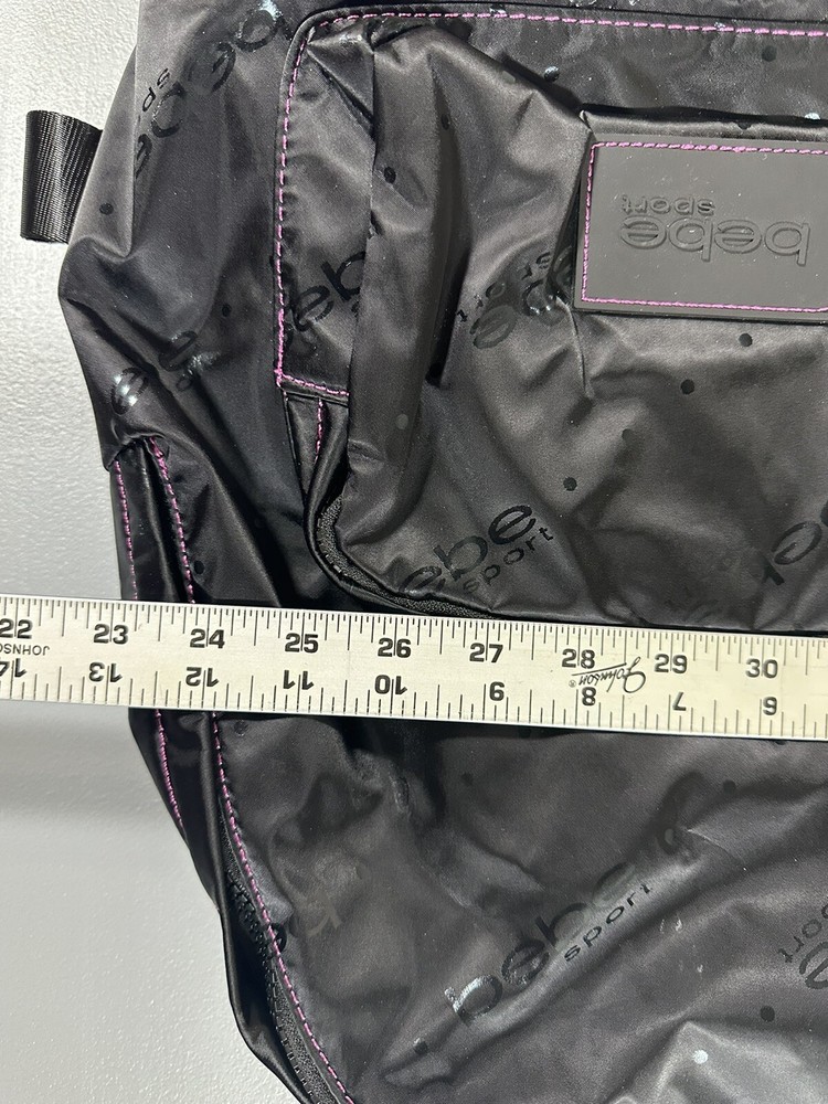 Bebe Black Jamie Sport School Backpack Y2K