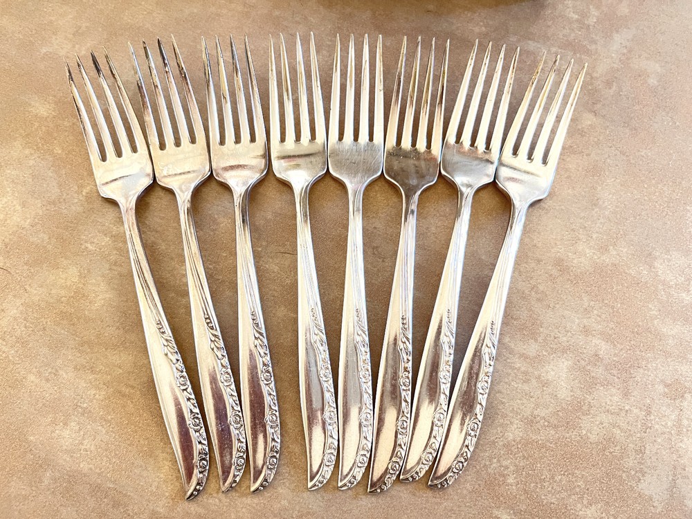 55 Pcs Oneida LTD WM.A. Rogers BRITTANY ROSE Silverplate Silverware Flatware Set