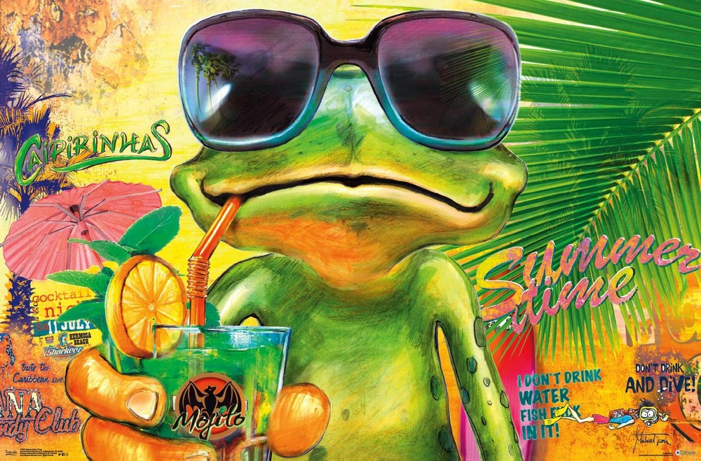 Summertime Frog Poster