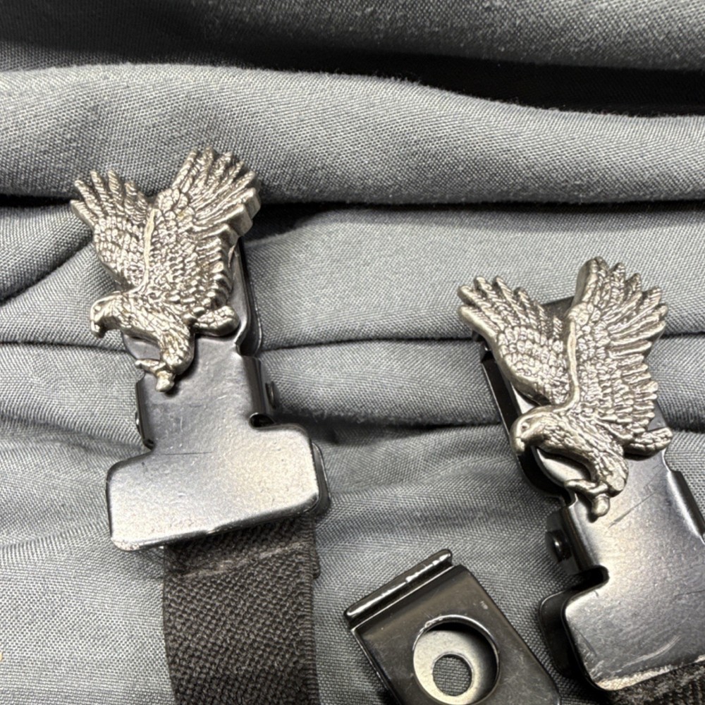 Adjustable Eagle Clip Black for Men, Western Style, One Size