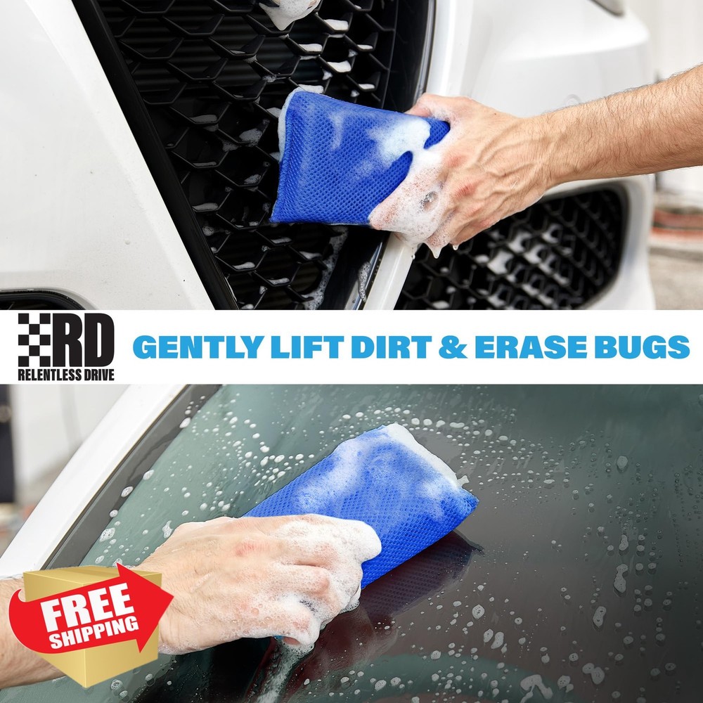 Bug Sponge Car Wash 6 Pack Non-Scratch Mesh