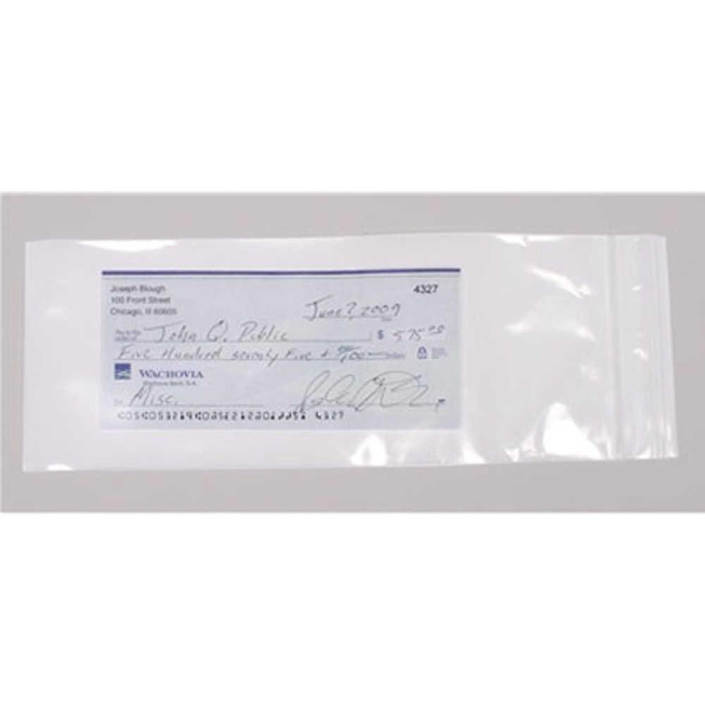Sirchie Zip-Top Evidence Bag, 4x10x0.004" Size, 100 Pack