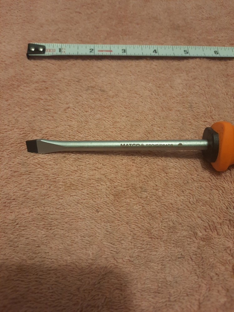 Matco Tools Slotted Screwdriver Orange New