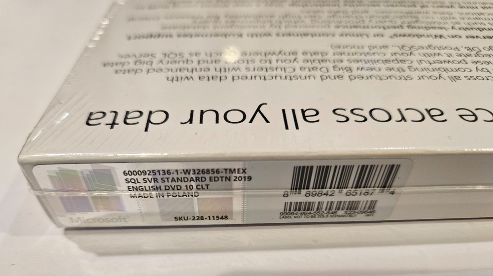 BRAND NEW Microsoft SQL Server 2019 Standard 10 CALs 228-11548