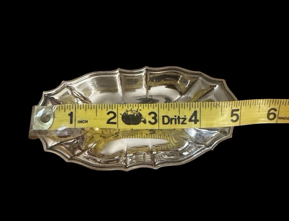 Silverplate Tray Engraved June 7, 1973 5" Post-1940