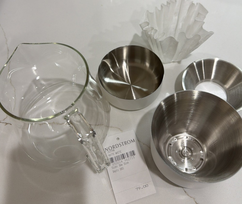 Fellow Mighty Small Stagg Pour Over Set Coffee Maker Matte White New