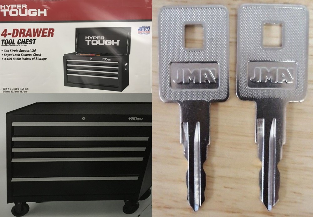 8001-8225 2-NEW KEYS HYPER TOUGH TOOL BOX CODE 8001-8223 toolbox key Walmart