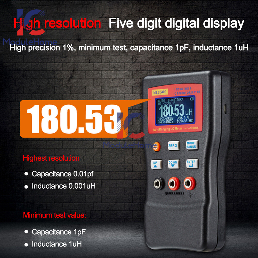 MLC500 Auto Range Capacitance Inductance Meter Digital Capacitance Tester New