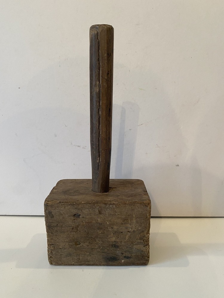 Primitive Antique Wooden Mallet Hammer