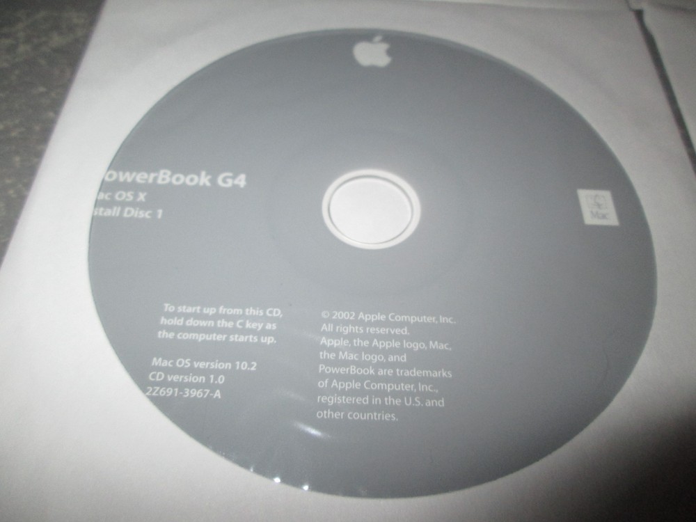 Apple Power Book GV Install Discs Software Restore 4 Discs Vintage