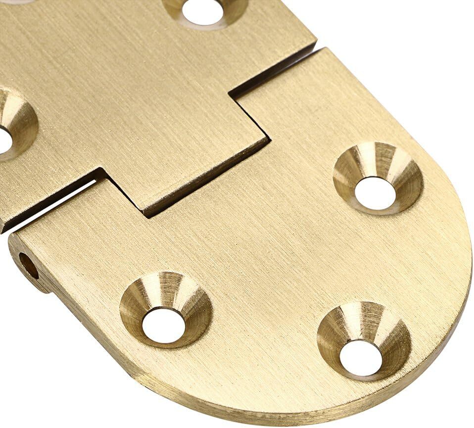 2 Pcs Solid Brass Hinges, Drop Front Desk Drawer Butt Hinge for Table Sewing