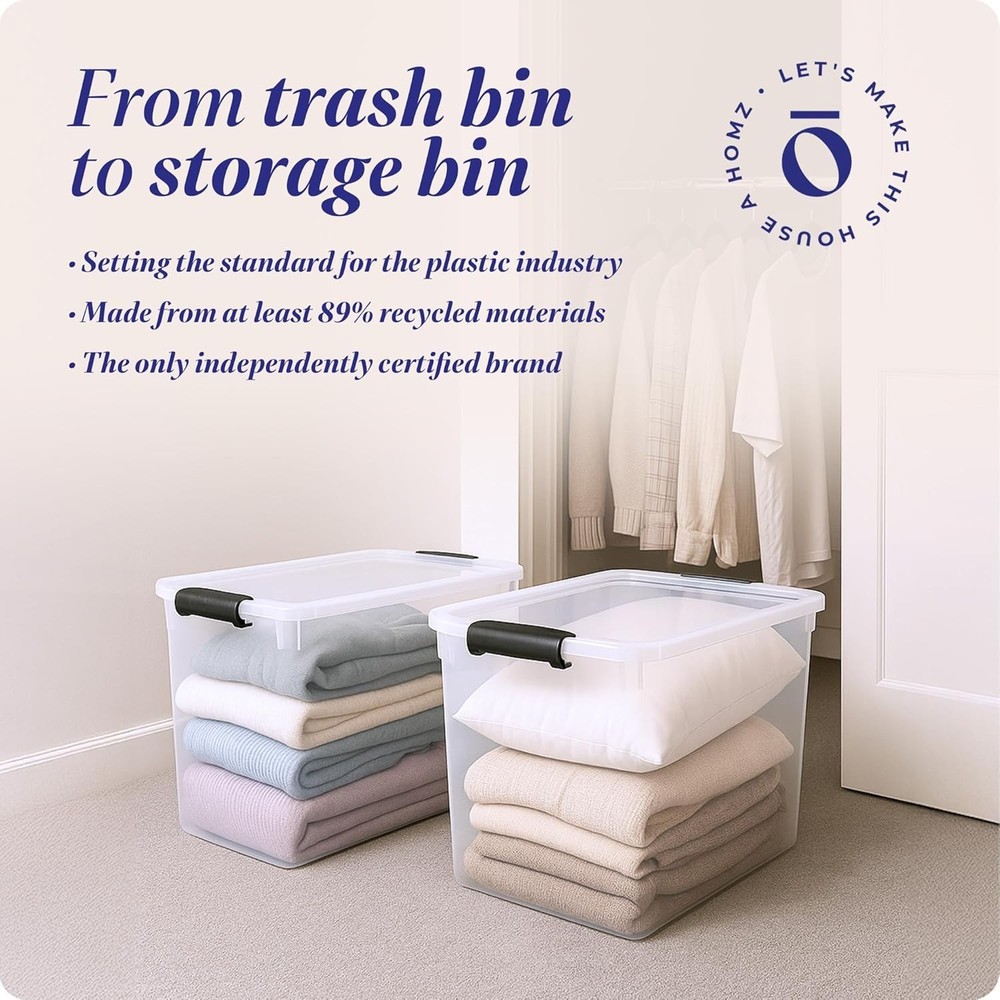 Versatile Stackable Container Boxes, 2-Pack, 112 Quart, Gray