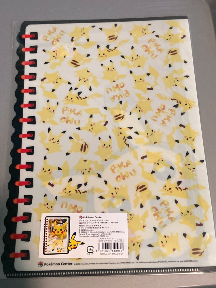 Pokemon Center File Folder Pikachu Oops 2013 8.5" x 12" Sealed