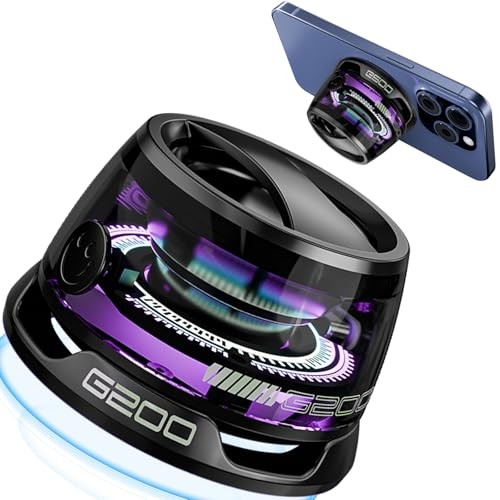 Magnetic Bluetooth Speakers,Small Bluetooth Speaker with Multi-RGB 1 Pack Black