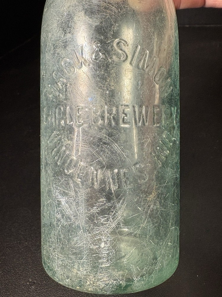 Vintage Hack & Simon Eagle Brewery Bottle - Vincennes, Indiana