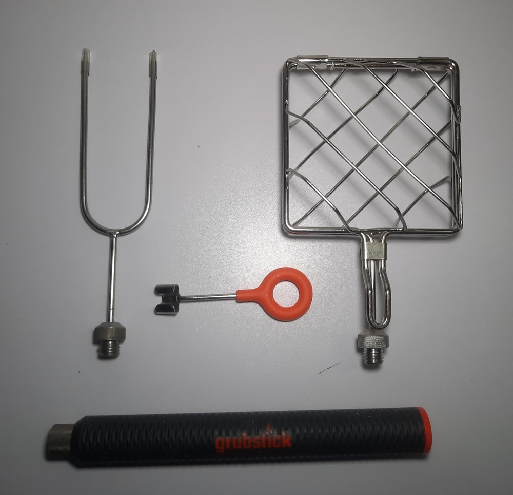 Grubstick Fire Camping Cooking Kit Extendable - Multiple Tips - Portable