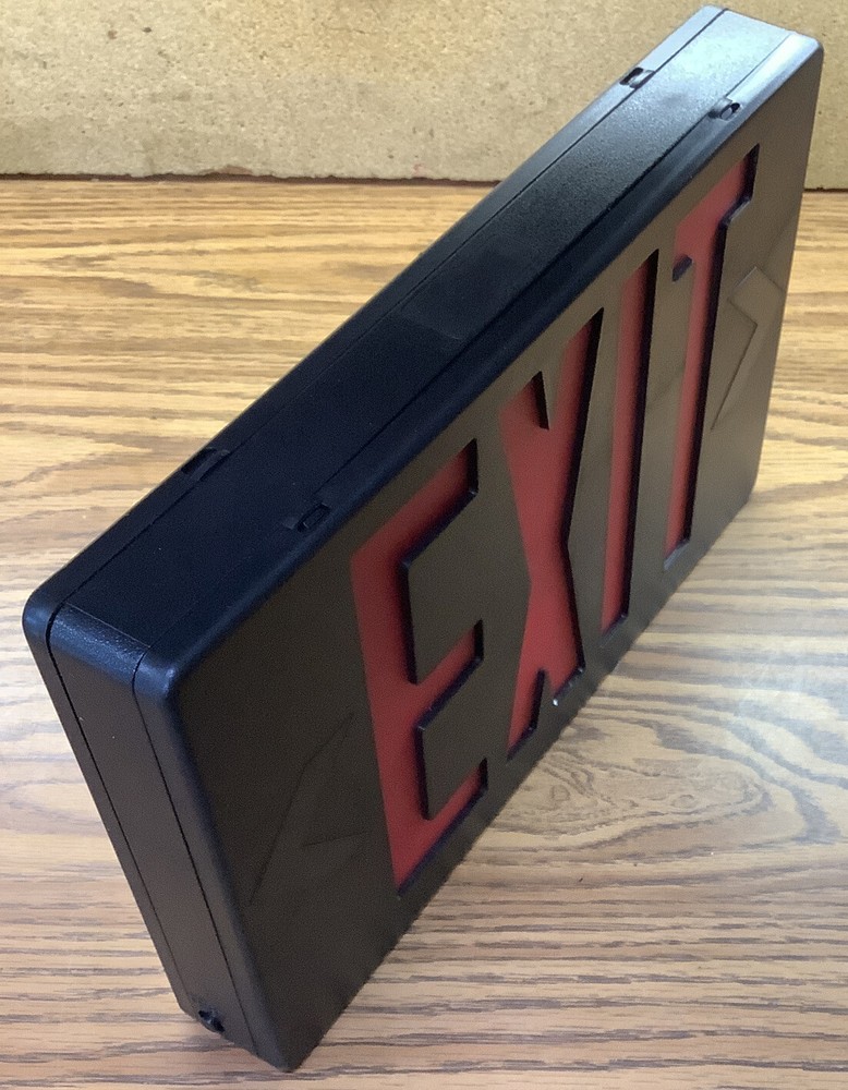 Exitronix Thermoplastic LED Exit Sign VEX-U-BP-WB-BL