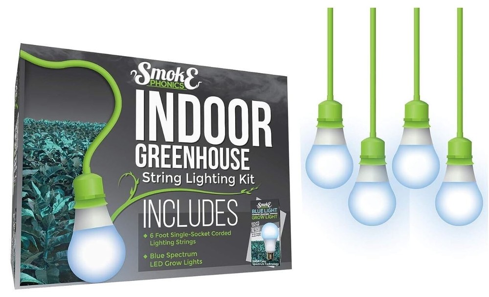 NEW 4 PACK! Miracle LED 6FT Single Socket Blue Indoor Grow String Light w/ Bulbs