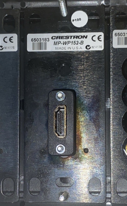 Crestron Wall Plate With MP-WP130-B, MP-WP152-B, MP-WP100-B Crestron Units