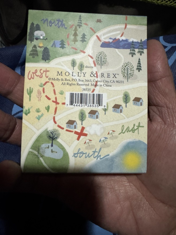 Molly & Rex Pocket Note Pad Road Trip Notes New