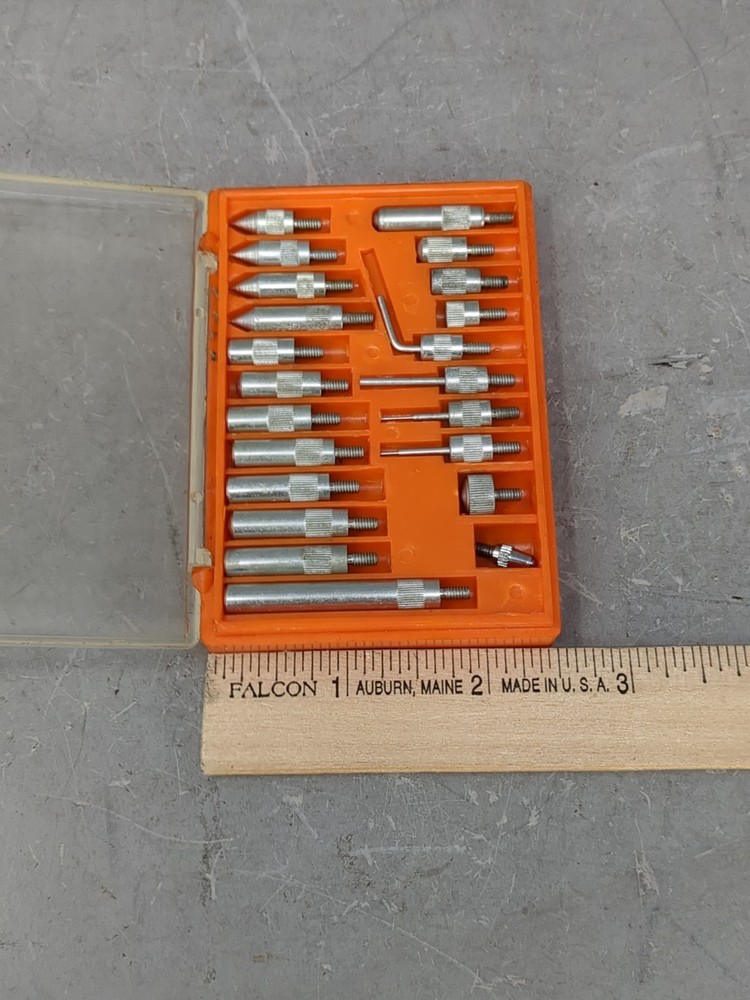 Dial Indicator Point Set 22pc Machinist Contact Probe Tips Threaded Case