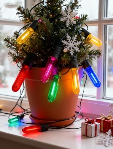 12 Pack T13 LED Multicolor Replacement Bulbs, E12 T13 Led Multicolor Bulb