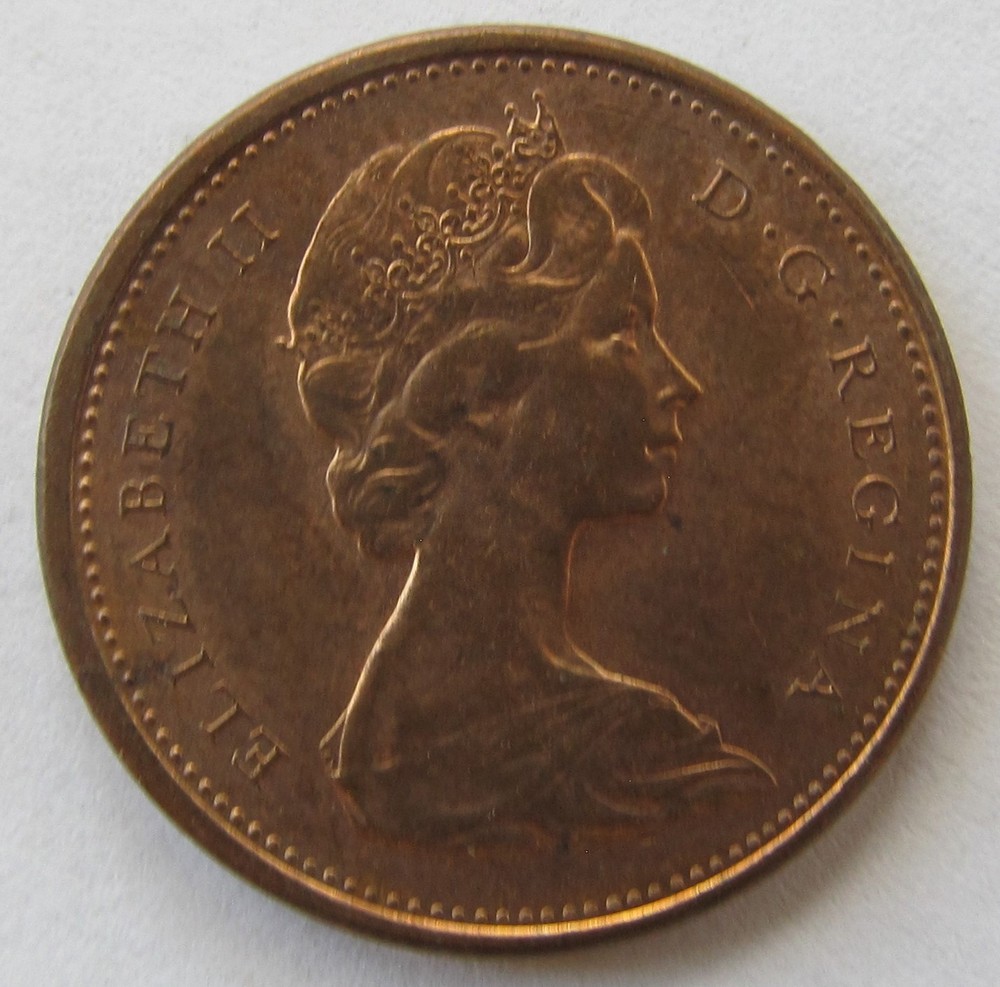 1966 Elizabeth II Canada Cent KM# 59.1