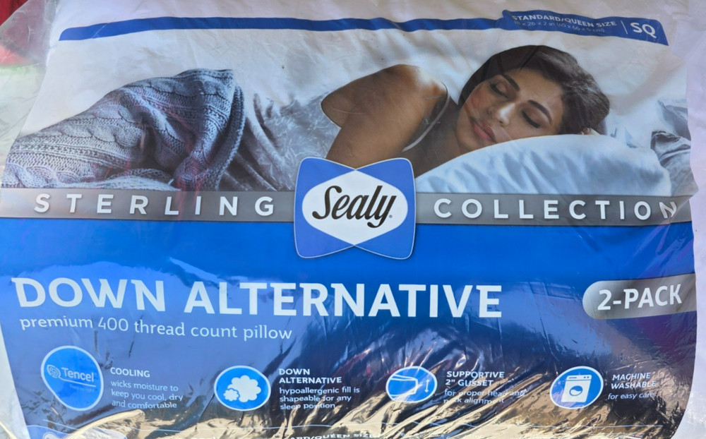 Sealy Sterling Collection Down-Alternative Pillow, 2-pack