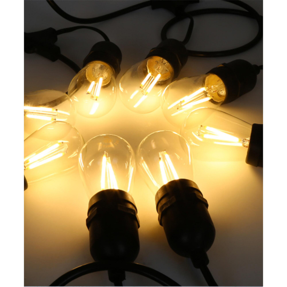 2W Clear S14 LED Bulbs Plastic Shatterproof For String Light Bulbs Replacement