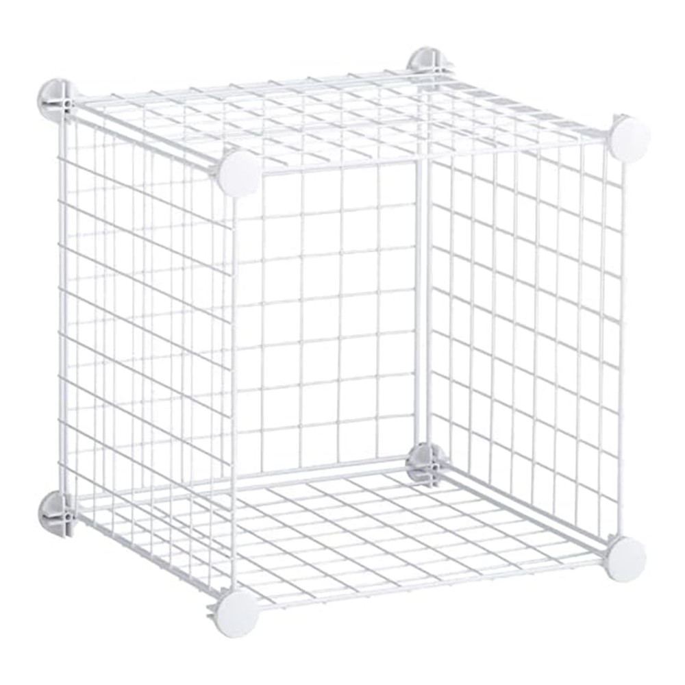 Rubbermaid 3 Piece Storage Stackable Cube Set, Multi-Use Home Organizers, White