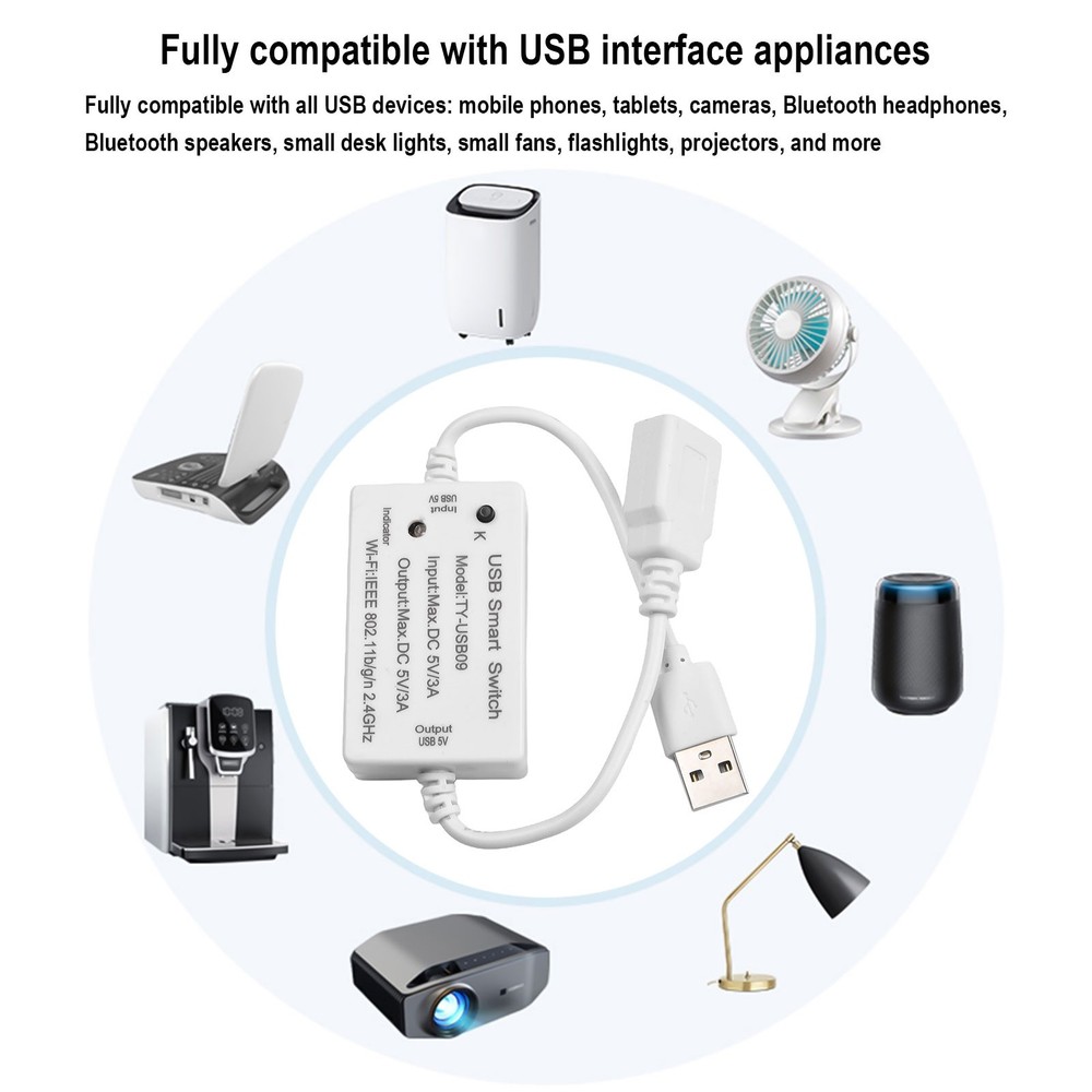Unlimited Control USB Smart Switch for Multiple Devices No Interference