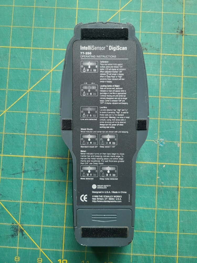 STANLEY IntelliSensor DigiScan Electronic Stud Finder Sensor 77-250 WORKS!