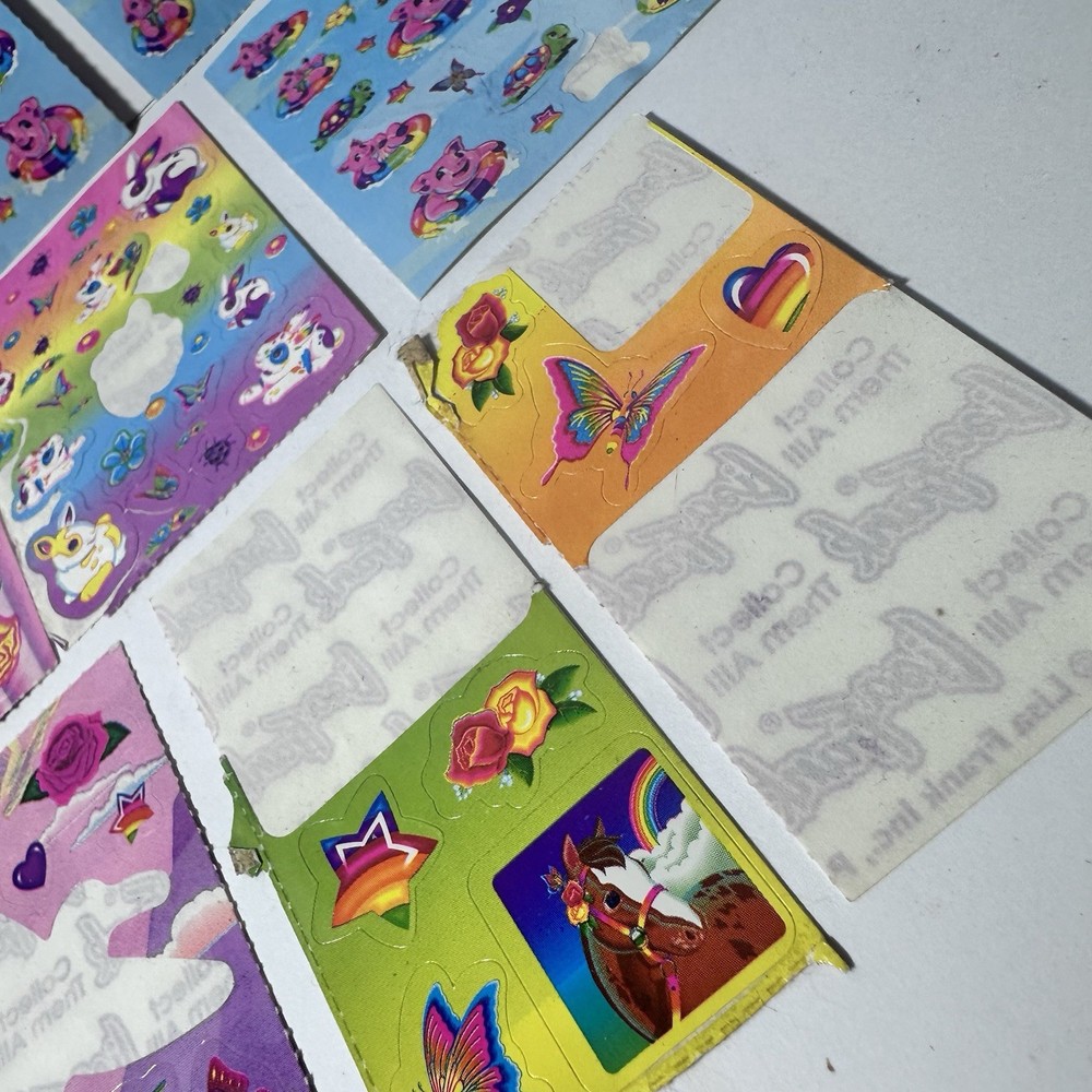 Vintage Lisa Frank Sticker Bundle Partial Sheets