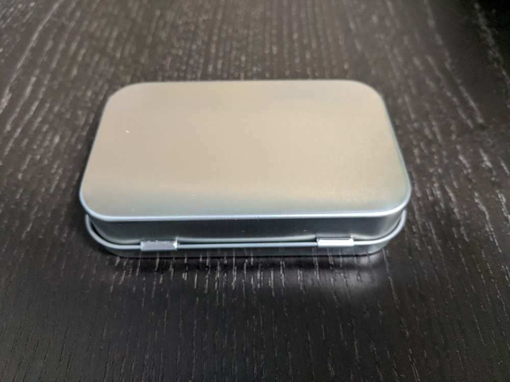 Hinged Steel Tin Storage Boxes Craft Hobby Rectangular Silver Can